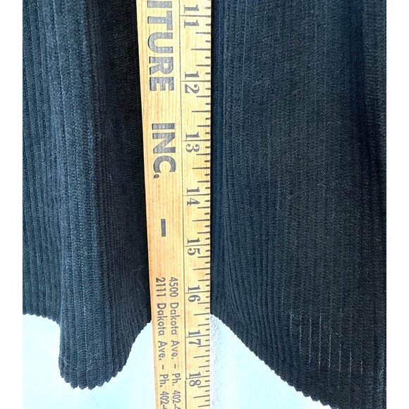 NWT Herbatomia Women's Corduroy Black Button Down Mini Skirt Small Whimsigoth - Picture 4 of 8